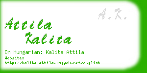 attila kalita business card